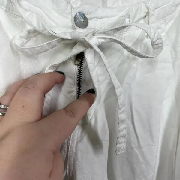 House of Harlow 1960‎ White Cropped Drawstring Pants Size US Small - Image 3