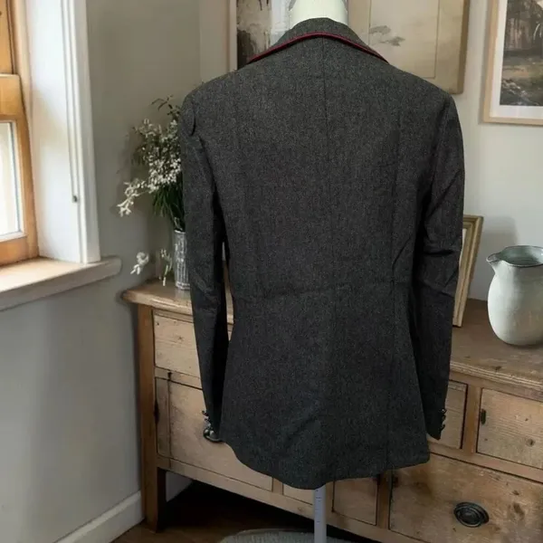 Vintage 70’s Gray Crested Wool Blazer Sz M Preppycore - Image 4