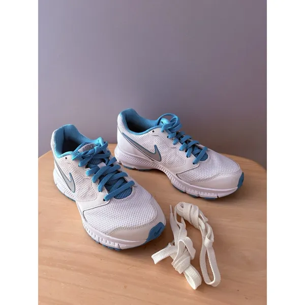 Nike Downshifter 6 Shoes Womens Size 6 White Turquoise Running Sneakers 684765 - Image 3