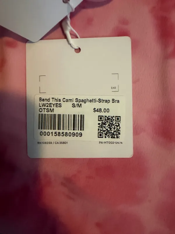 Lululemon Bend this front to back bra cami spaghetti straps A-C Strawberry Smoothie S/M NWT - Image 10
