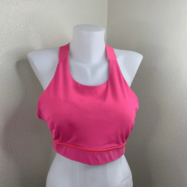 Lulumeon Fast & Free Sports Bra (Nulux) Dazzle Hot Pink Women’s Sz 12 - Image 3