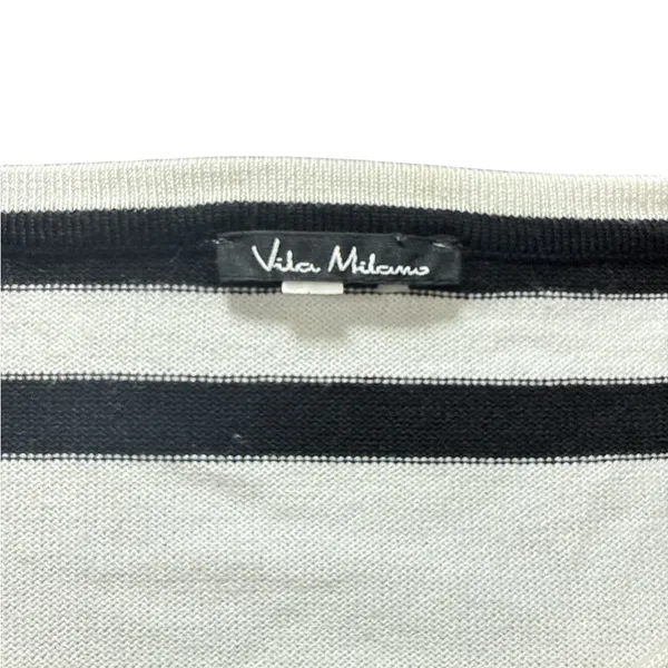 Vila Milano Striped Bell Sleeve Sweater Medium Black White Nautical‎ Knit - Image 6