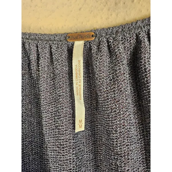 Free People Womens‎ Blue Poppy Seed Oversized Marla Henley Tunic Top Medium - Image 4
