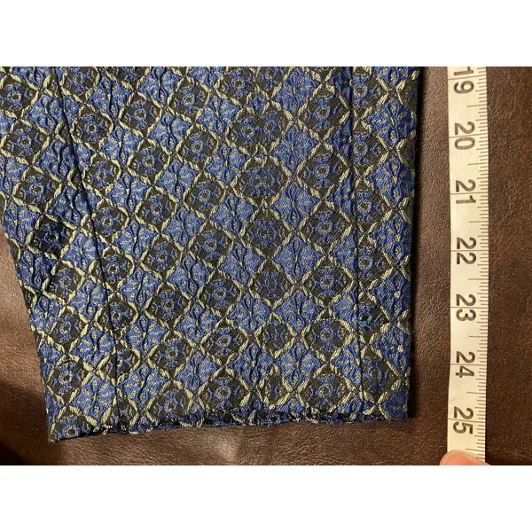 Free People Harley Pant Womens Large Jacquard Blue‎ Gold Geometric Drawstring - Image 13