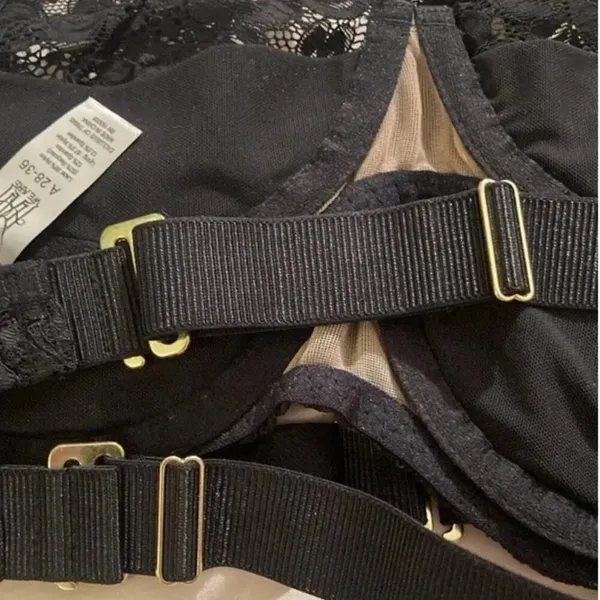 Free People NWT HAH Hook Up Demi Bra in Black Size A 28-36 - Image 3