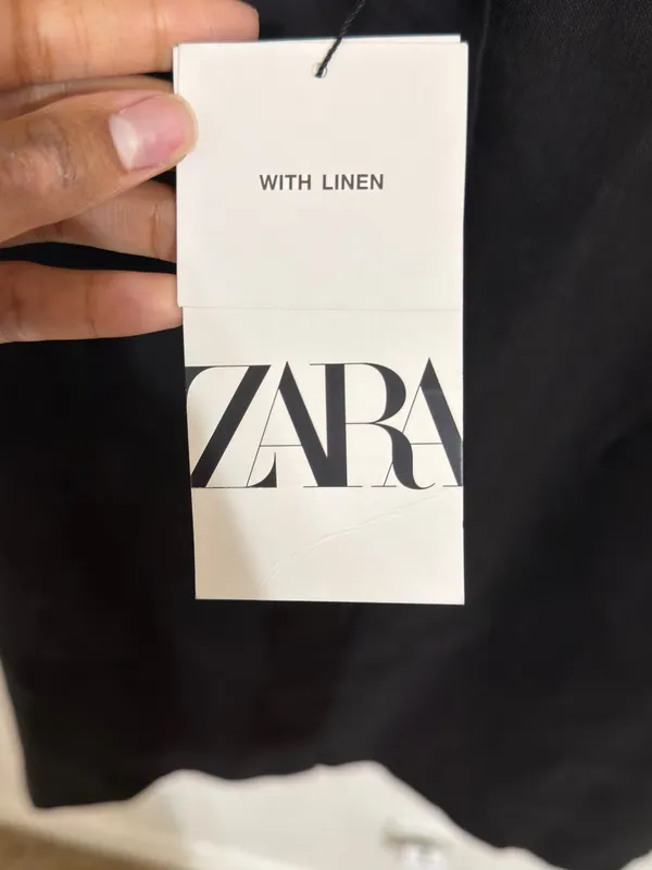 ZARA NWT Black Long Linen Blend Sleeveless Vest ZW Collection - Image 4