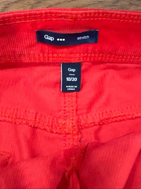 Gap 1969 Red Orange Corduroy skirt size 10/30 - Image 3