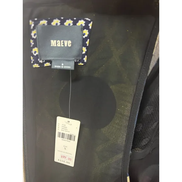 Maeve Anthropologie‎ Polka Dot Metallic Shift Dress Size Small Mod Art Deco - Image 5
