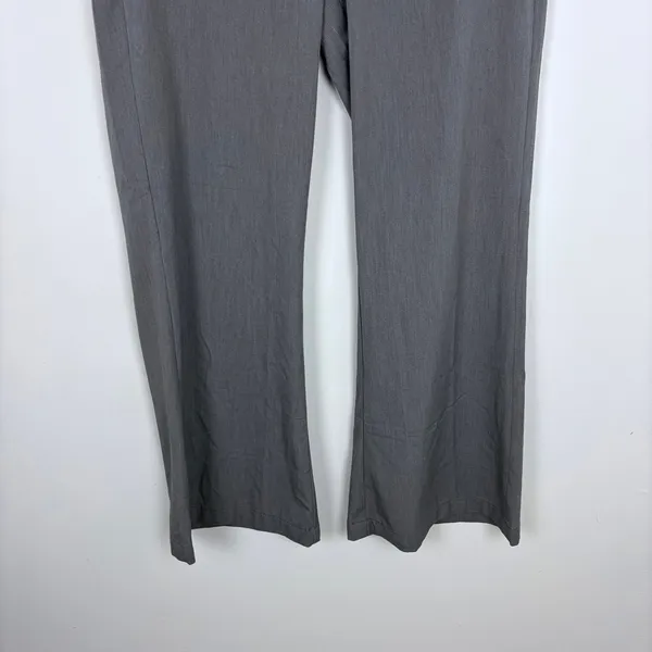 American Eagle Baggy Flare Trouser Grey Flat Front Office Business Casual 10 - Image 4
