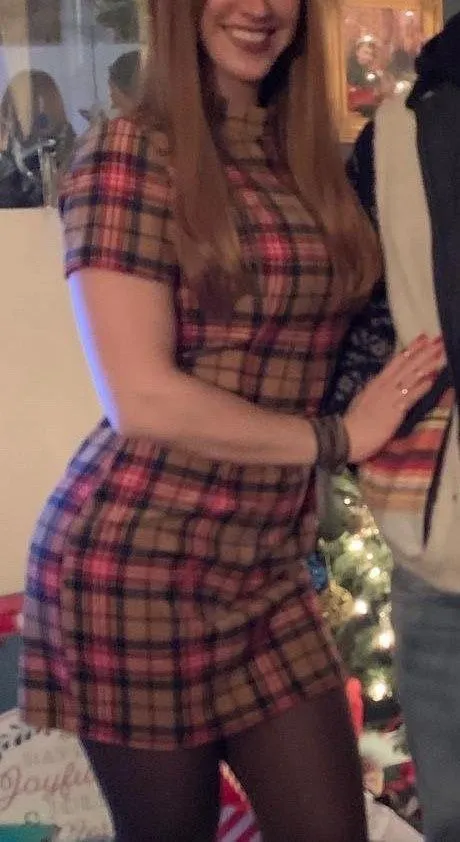 SheIn Holiday Plaid Dress - Image 3