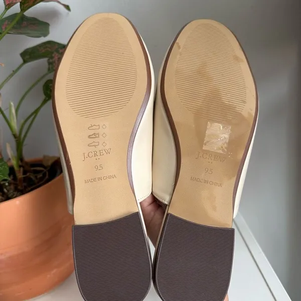 J crew cream slip-on loafer mules 9.5 - Image 5