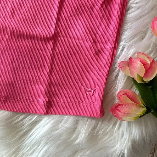 Pink By Victoria’s Secret Ribbed Sleeveless Tank Top Size Medium - Image 2