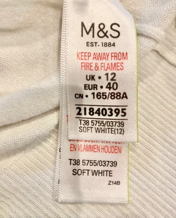 M&S Marks & Spencer White Knitted Crew Neck Short Sleeve Top – US 10 / UK 12 - Image 13