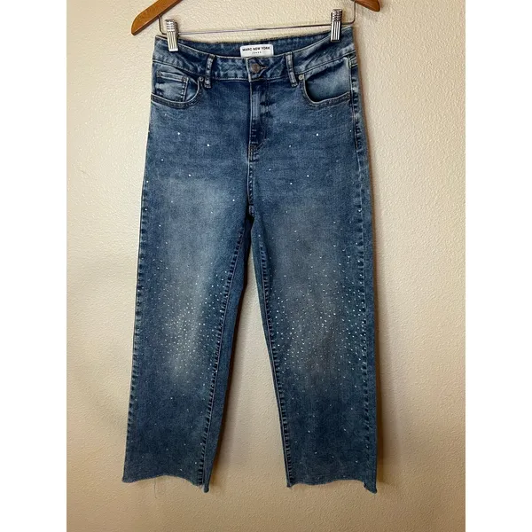 Marc New York blue embellished straight leg Jeans WOMENS 4 - Image 7