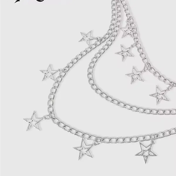 Hershine Silver Star Chain Belt - Image 3
