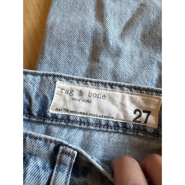 Rag & Bone Hattie Mid Rise Straight Leg‎ Jeans In Oconee Size 27 - Image 3