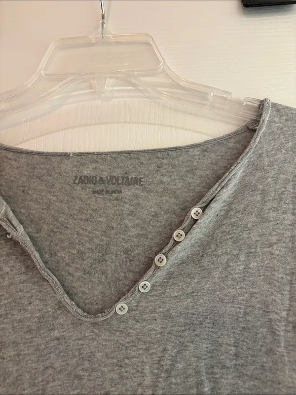 Zadig & Voltaire Tunisien Glitter Skull Henley Large - Image 7