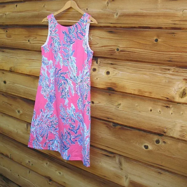 Lilly Pulitzer Cathy Samba Coral Shift Dress 4 - Image 4