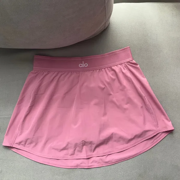 Alo Yoga Match Point Tennis Skirt Pink Wild Rose M - Image 2