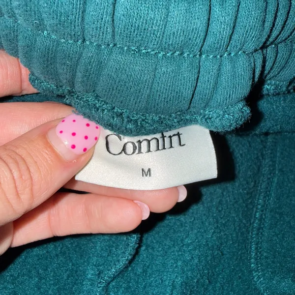 Comfrt Sweatpants Women Medium Teal Excellent Affirmation Vol 9 Wide Leg Pant - Image 3