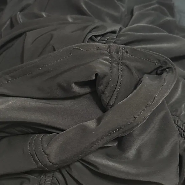 Misa Los Angeles‎ Black Strapless Flowy Asymmetric Hem Dress Minimalist - Image 6