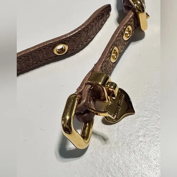 Miu Miu Authentic heart bracelet leather - Image 7