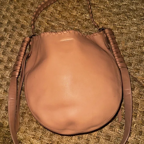 AllSaints Nude Pink Courtney Hobo Bag - Image 5