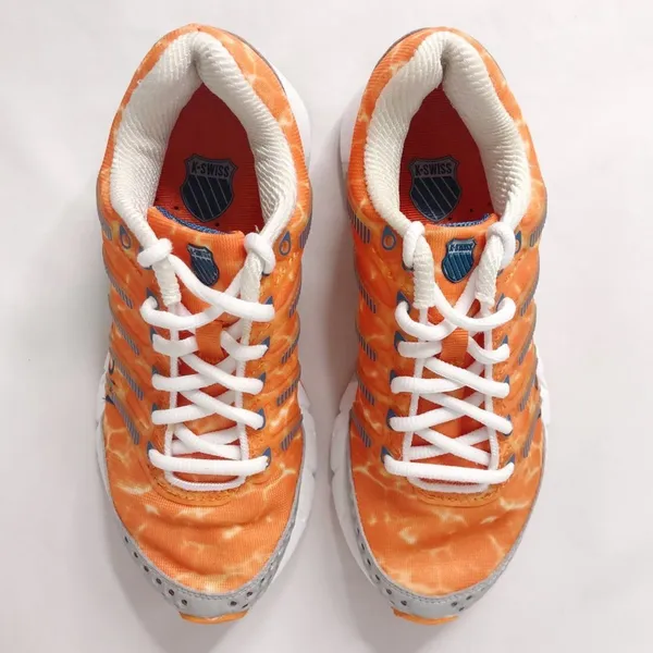 K Swiss K-Ona LA Marathon Running Sneakers Shoes Orange Grey Silver Women 7 - Image 7
