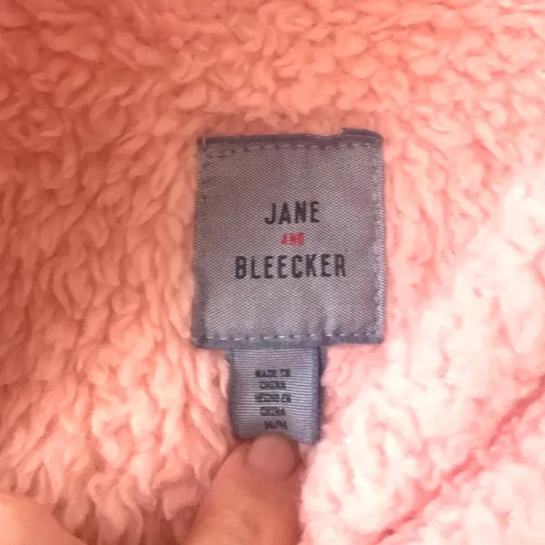 Jane & Bleecker Women’s M Pink Sherpa Cowl Neck Pullover Sweater Fleece Medium - Image 4