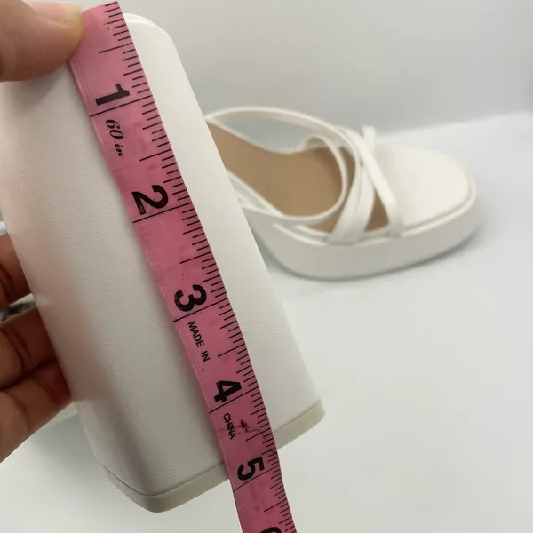 Steve Madden affection strappy white heel platform sandals women’s Size 11M - Image 5