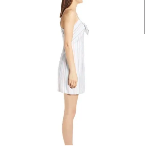 Cupcakes & Cashmere x Revolve Soleil Striped Mini Dress in Optic White Size 4 - Image 3