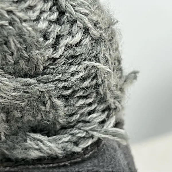 Mul Luks size 10 Grey Knit Women's sweater Boots pull on winter comfy casual - Image 12