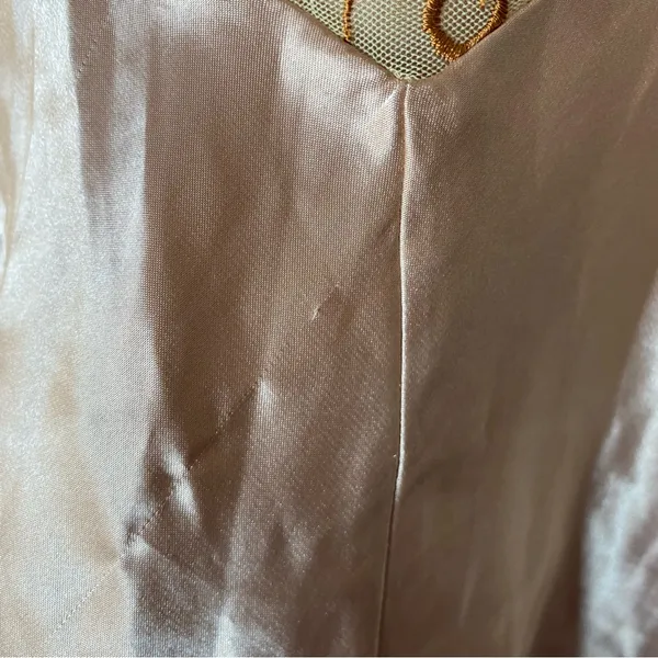 Women's Large Gold Satin Slip Dress Lingerie Fairy‎ y2k - Image 7