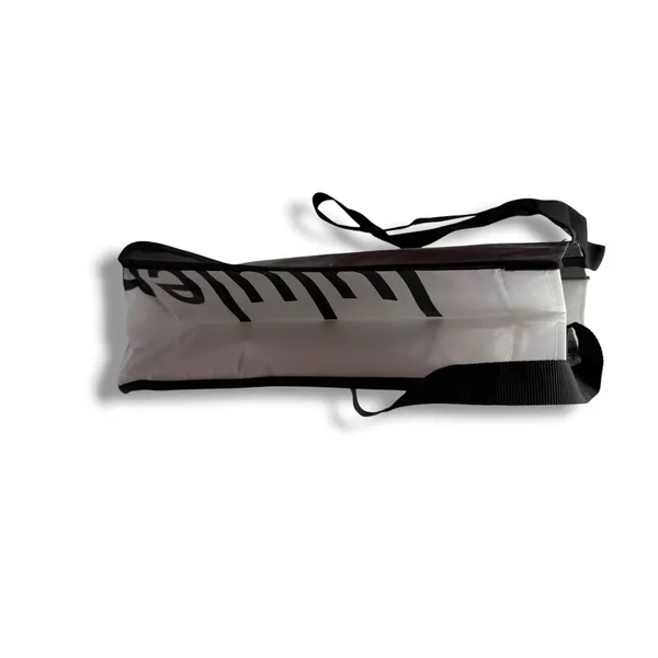 Lululemon Reusable Shopper Tote Bag Unisex Large Black White Logo‎ Snap Button - Image 6