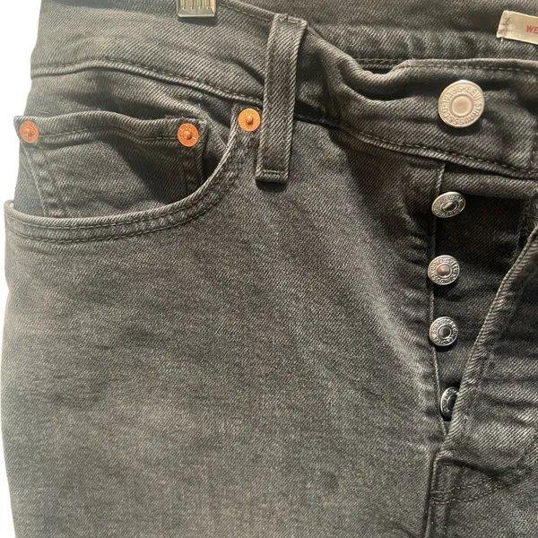 Levi’s Wedgie Straight Jeans Gray High Rise Button Fly 31 - Image 8