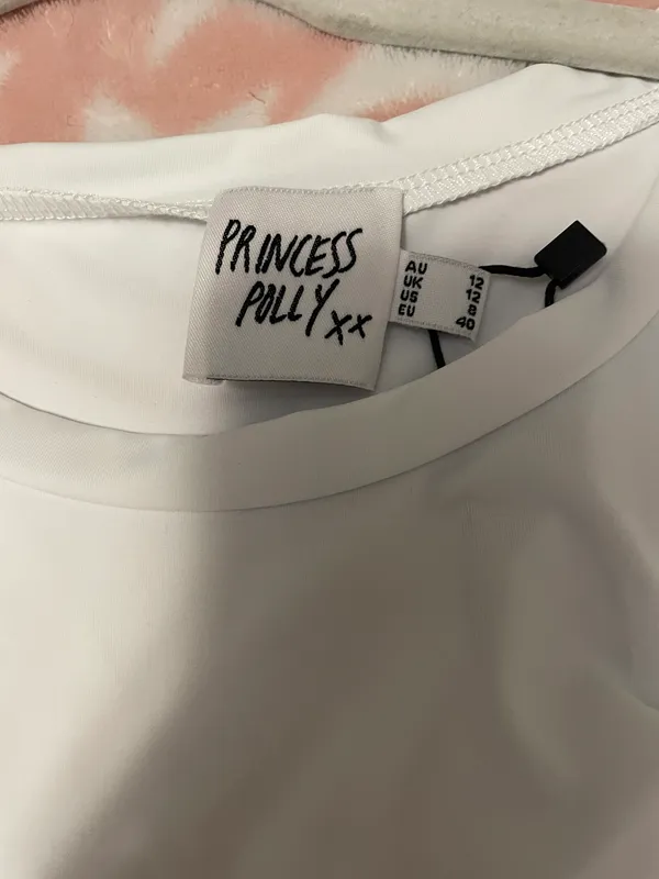 Long Sleeve Top White Size 8 - Image 4