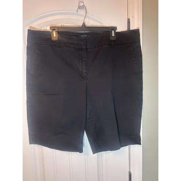 Ann Taylor Devin Fit Bermuda Shorts Womens Size 16 Black Stretch Cotton Blend - Image 4