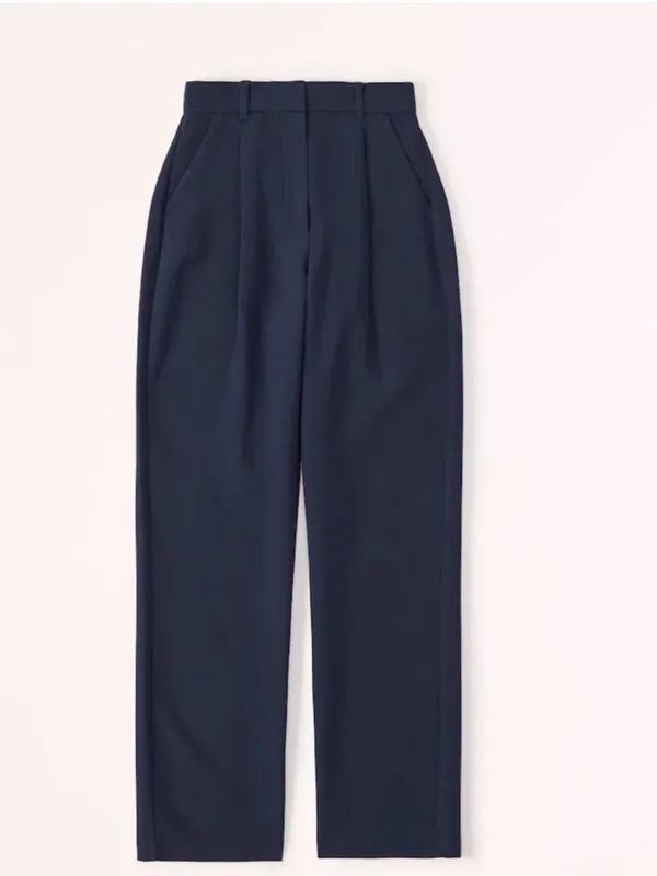 NWT Abercrombie & Fitch Tailored Relaxed Straight Pant in Navy Blue - Image 2