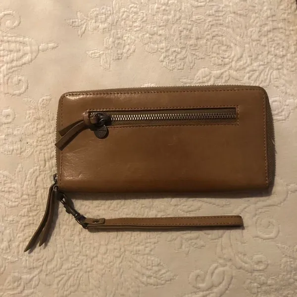 Lucky Brand British Tan Leather Long Zip-Around Wristlet Wallet - Image 2