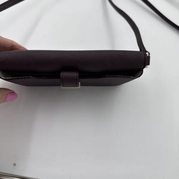 Kate Spade Crossbody Phone Bag Mahogany Saffiano Leather - Image 4