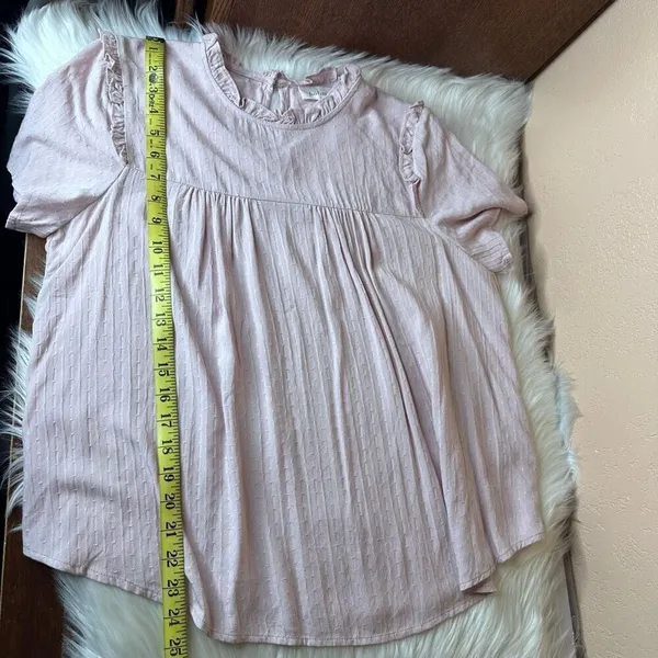 Bohme Ruffle Short Sleeve Top in Rose Size Small - Image 7