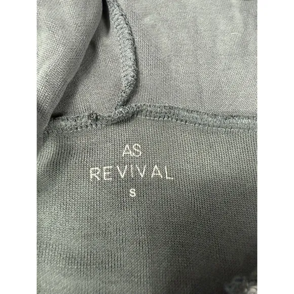 Rock Revival AS Revival Hoodie Womens‎ S Gray Pullover Crop Sweatshirt Hooded Long Sleeves - Image 2
