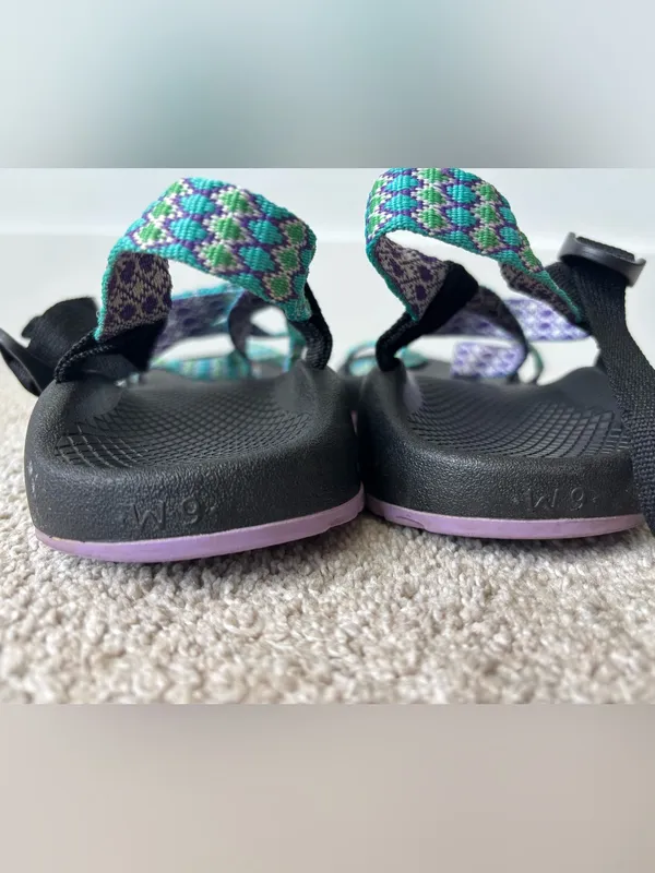 Chacos Z/2 Classic Sandals Blue Purple Geometric Strap Outdoor Activewear Water - Image 8
