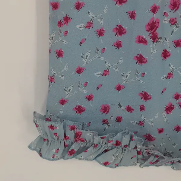 Superdown Revolve Sky Blue Floral Mini Dress Size Small Off The‎ Shoulder Girly - Image 7