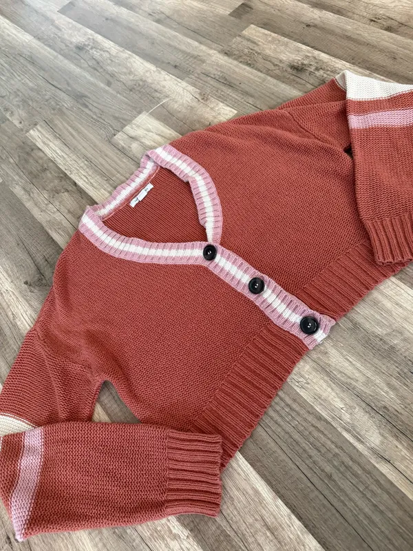American Eagle Cropped rugby style cardigan - Image 2