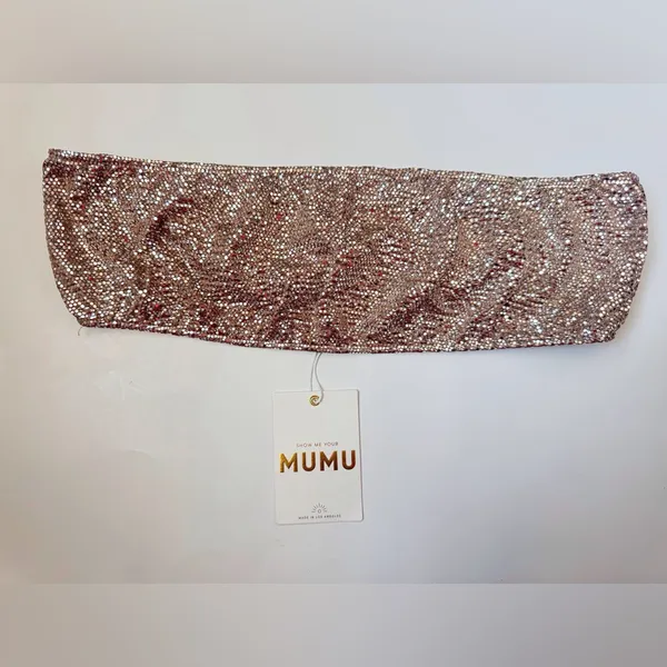 Show Me Your MuMu NWT Women’s Micro Tube Silver Confetti‎ Top Size M - Image 4
