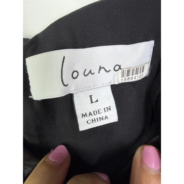 Louna Faux Leather Mini Dress Black Size Large - Image 4