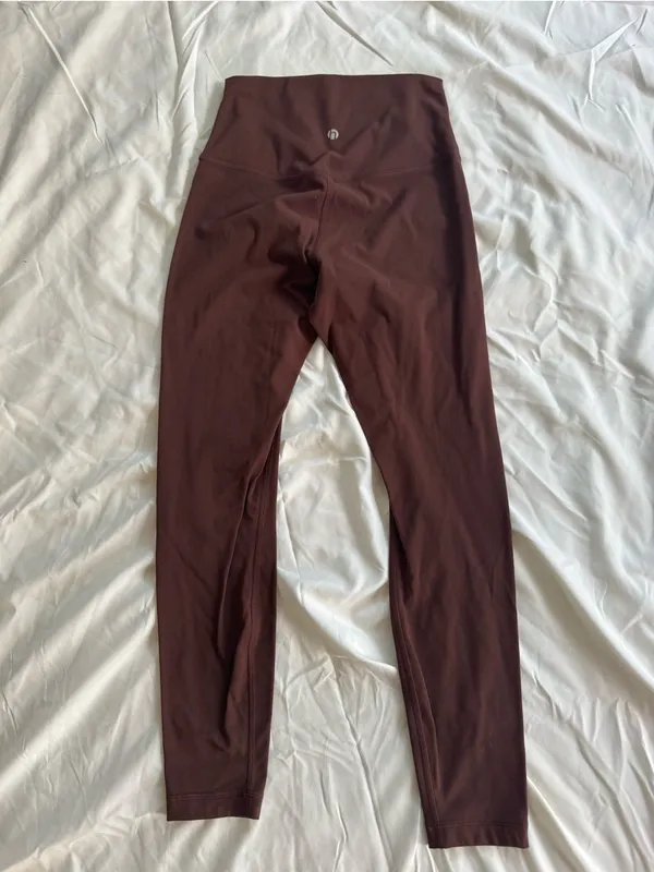 High-Rise Brown Sculpting Leggings - Image 4