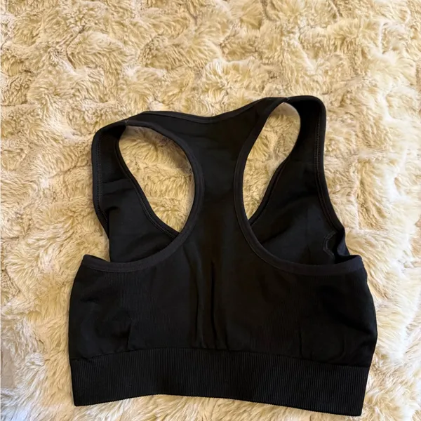 Gymshark Black Racerback Sports Bra - Image 2