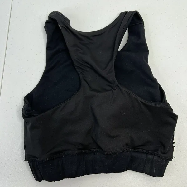 P'tula Small Sports Bra High Neck Racerback Black Activewear Gym Workout Top - Image 7